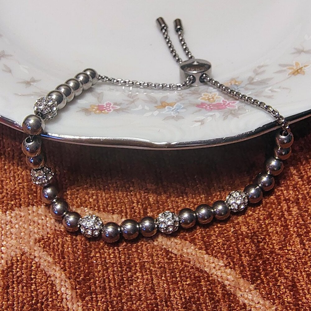Michael Kors Stainless Steel Silver Bracelet for Women - MKJ5219 Cubic Zirconia